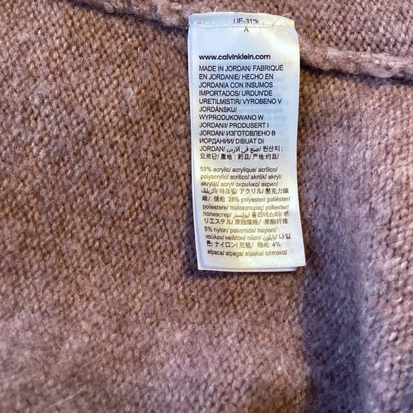 CALVIN KLEIN JEANS LONG SWEATER WITH POCKETS DUSTY ROSE /SZ MEDIUM - Picture 6 of 8